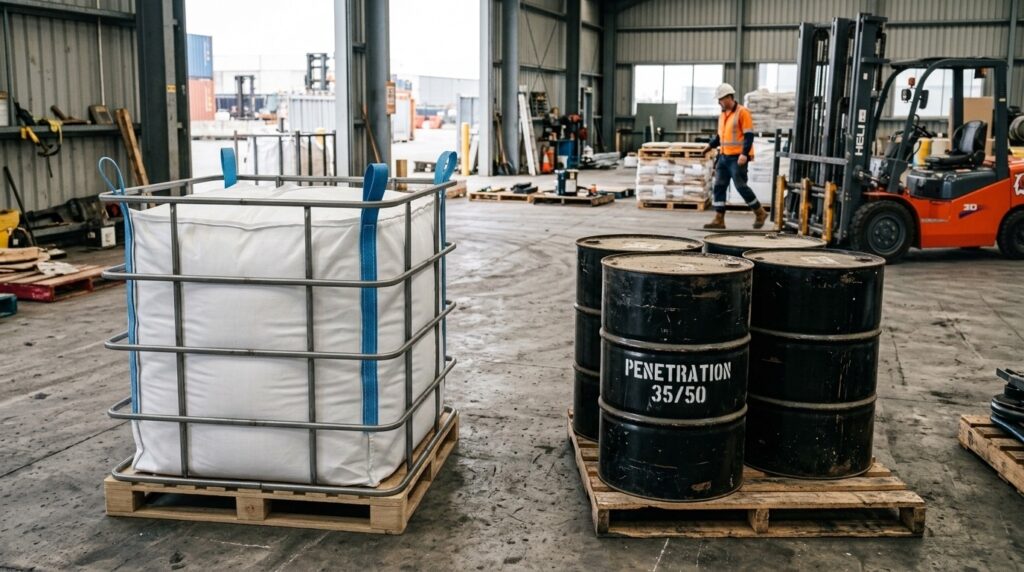 bitumen bags vs drums
