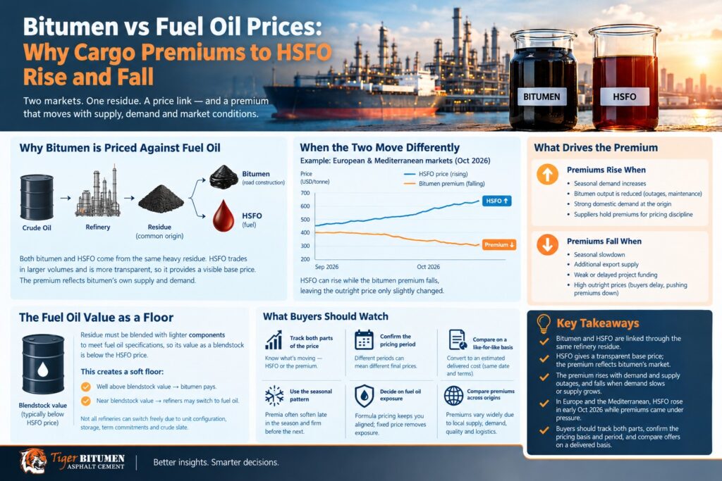 bitumen price vs fuel oil
