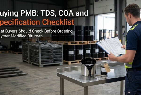 PMB TDS and COA specification checklist for buying polymer modified bitumen