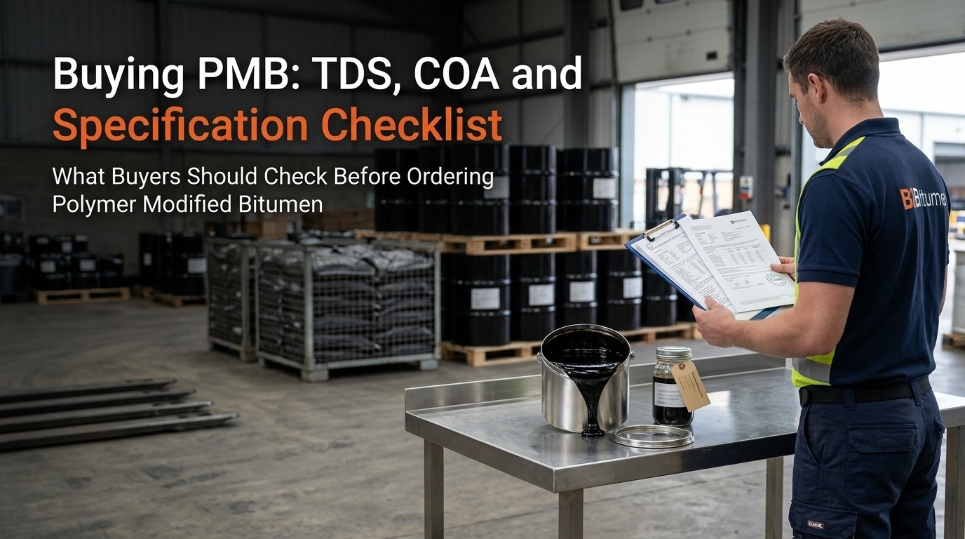 PMB TDS and COA specification checklist for buying polymer modified bitumen