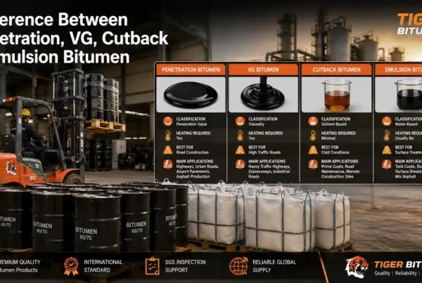 Difference Between Penetration VG Cutback and Emulsion Bitumen