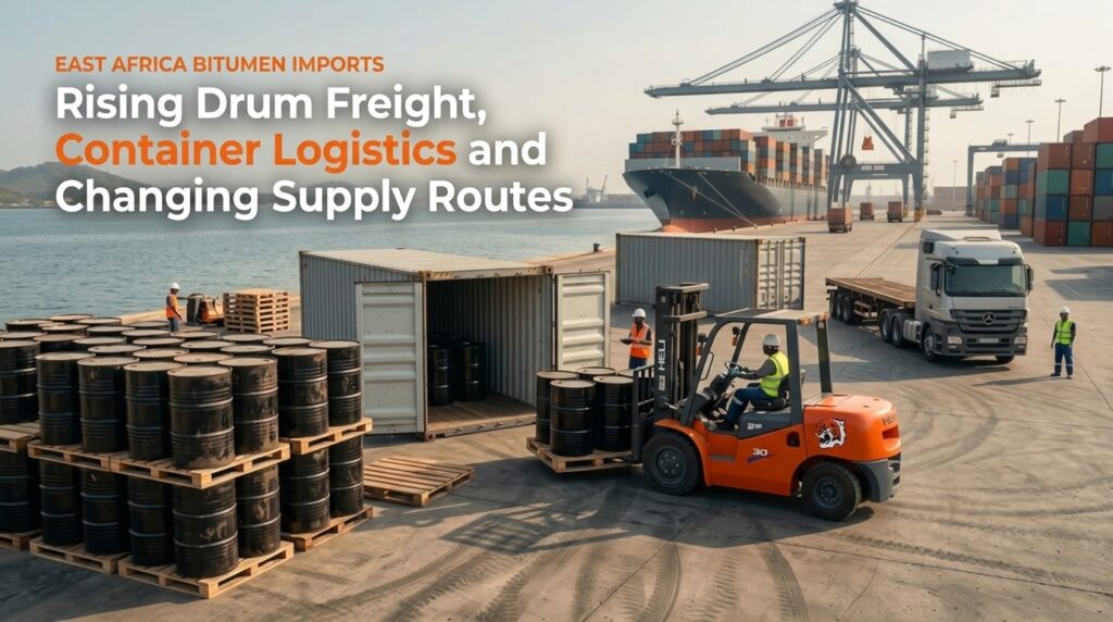 East Africa bitumen imports, drum freight and supply routes