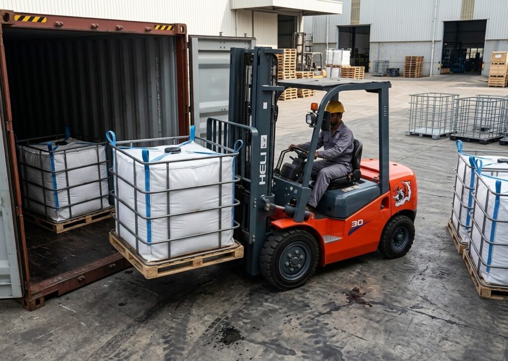 how bitumen bags are packed and loaded